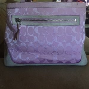 Pink & Suede Coach Bag